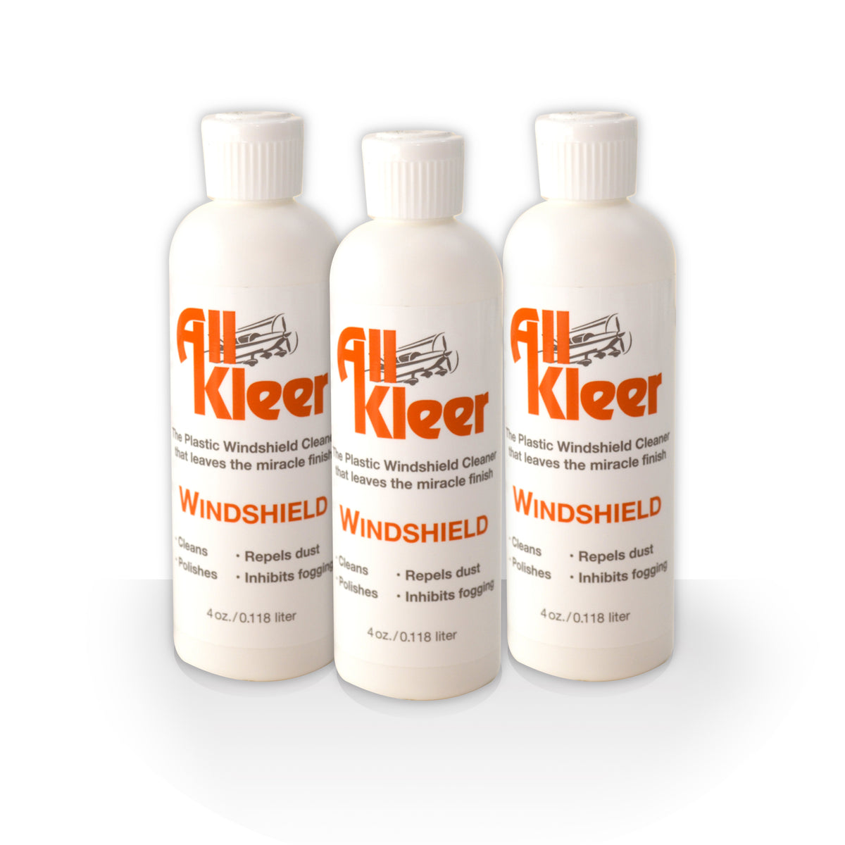 All Kleer Aviation Windshield Cleaner – 8 Oz Bottle For Plastic Aircraft Windows