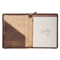 Scully - Leather Zippered Letterpad, Open
