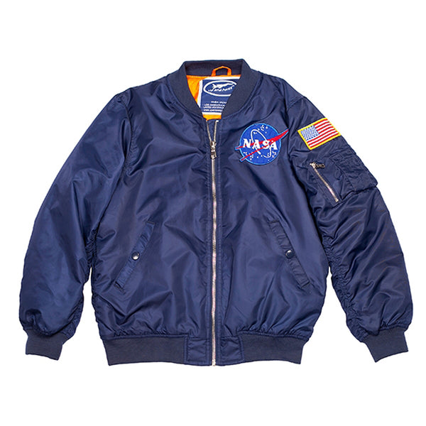 Up and Away - Infant NASA Jacket (Blue 2-Patch), Front