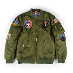 Up and Away - Adult MA-1 Flight Jacket (Green 6-Patch)