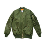 Up and Away - Adult MA-1 Flight Jacket No Patches (Green), Front