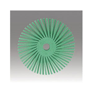 3M - Scotch-Brite Radial Bristle Disc, 3" x 3/8", 360, Green