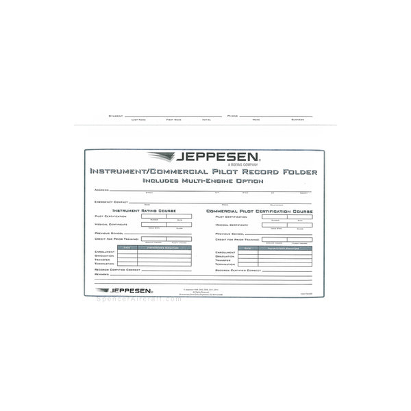 Jeppesen - Instrument / Commercial Record Folder (Individual)
