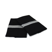 Black Standard Epaulets - Nylon Silver - 1 Stripe