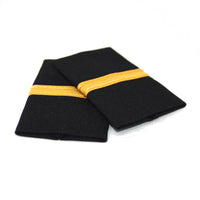 Black Standard Epaulets - Nylon Gold - 1 Stripe