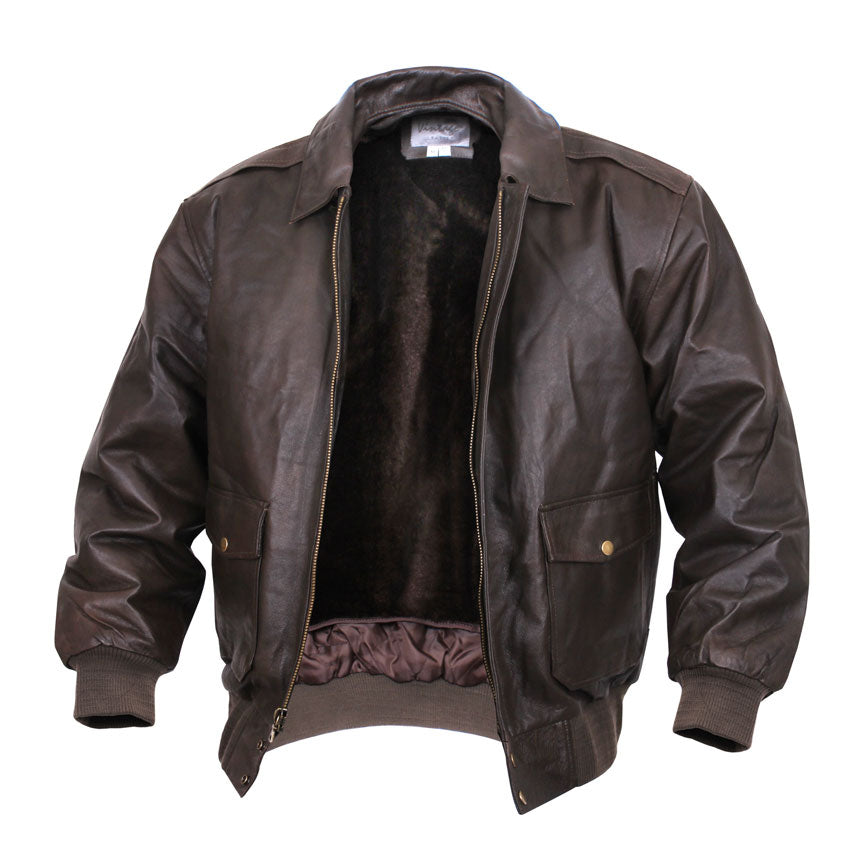 Leather Flight Jacket Zippers