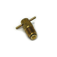 Curtis - Brass 1/4" NPT x .945 Long Push to Open, Turn to Lock Pipe Thread Fuel Drain Valve | CCA-1600