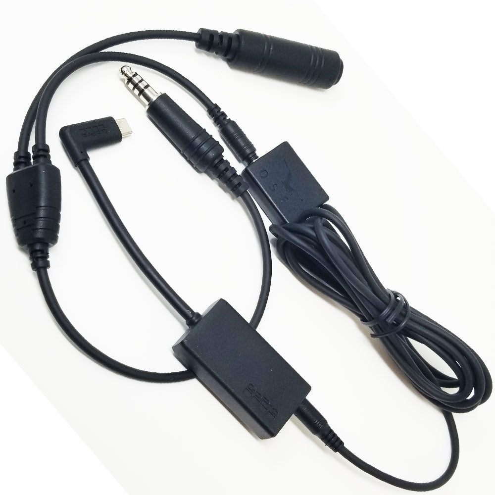 Crystal Pilot Heli Power Audio Cable W/ GoPro 5,6,7,8 Adapter – Pilots HQ  LLC.