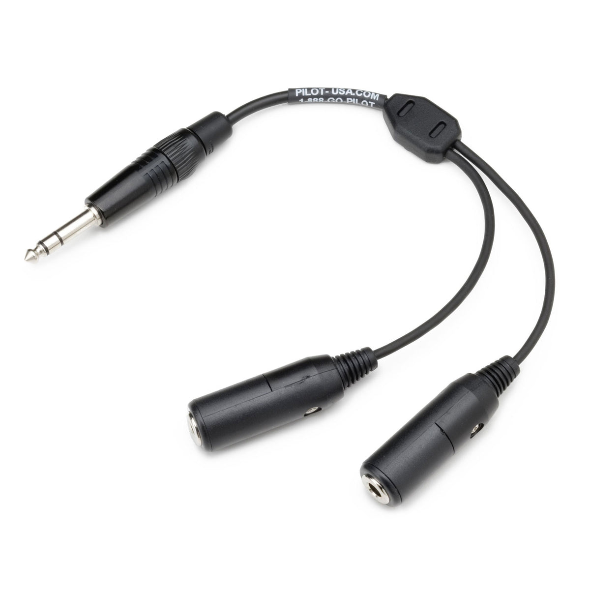 Pilot USA GA (Twin Plugs) Headset Adapter to (.25") Single Plug PA