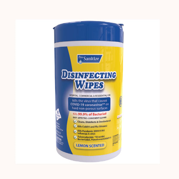 Pro Sanitize Disinfecting Wipes (Lemon Scented)