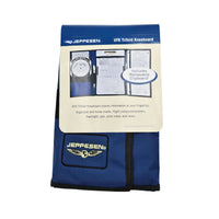 Jeppesen VFR Tri-Fold Kneeboard – Front View with Packaging Insert