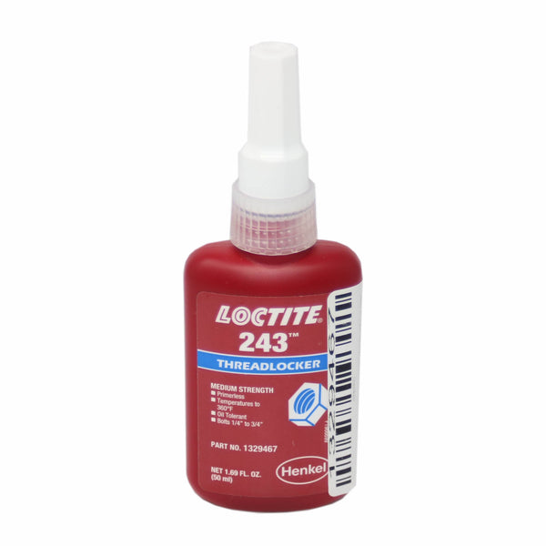EXPIRED Henkel Loctite - 243 Primerless, Oil Tolerant, Med Threadlocker 50ml