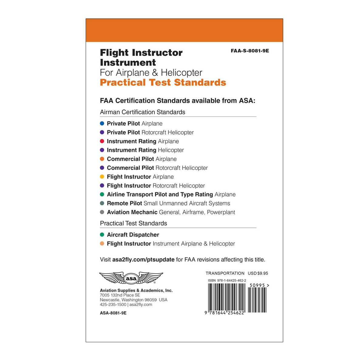 ASA Practical Test Standards: CFI - Instrument | Airplane & Helicopter ...