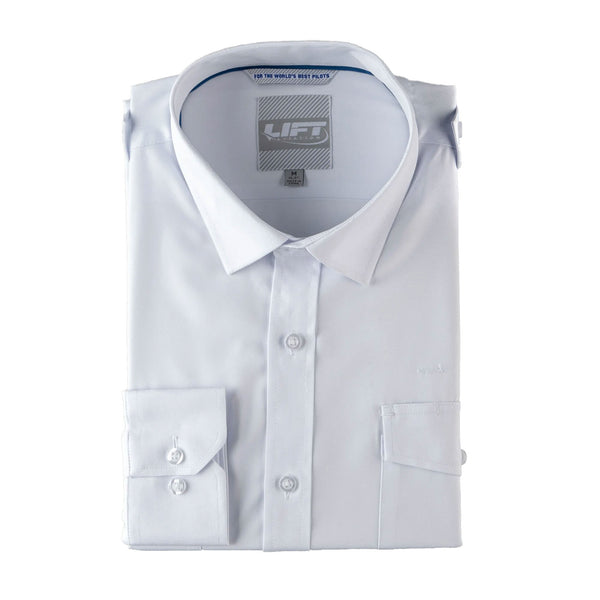 Lift - Flextech Long Sleeve Winged Commercial Pilot Shirt, Folded