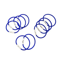 FlyBoys Flexi-Lock 1.75-inch Checklist Rings blue set of 10 - premium aviation checklist rings