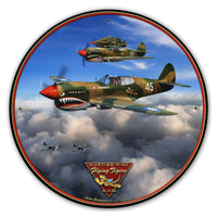 P-40 Flying Tigers Sign, Round