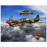 P-40 Flying Tigers Plasma Cut Sign, Rectangular