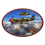 P-40 Flying Tigers Plasma Cut Sign, Oval