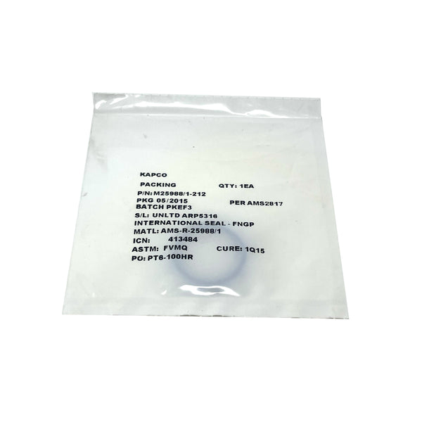 M25988-1-212 Fluorosilicone Rubber Aircraft O-ring / Packing