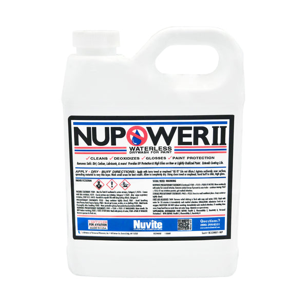NuPower II Drywash Cleaner and Paint Protectant PC21901QT 1-quart front view - high-performance aviation surface protectant
