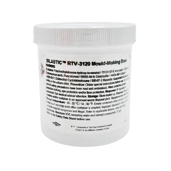 SILASTIC RTV-3120 Mold-Making Base – Front View of High-Temperature Silicone Rubber Container