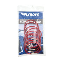 FlyBoys Flexi-Lock 1.75-inch Checklist Rings red package front view - heavy-duty aviation checklist rings