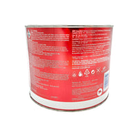 Mobil SHC 100 Synthetic Aviation Grease 4.4 lb can back view with product specifications - synthetic grease for aircraft components