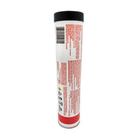 Mobil SHC 100 Synthetic Aviation Grease 13.4 oz tube back view with product details - premium synthetic aircraft grease
