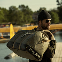 Red Canoe - Boeing Vintage Logo Duffle Bag - Army Sale, Lifestyle Side