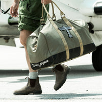 Red Canoe - Boeing Vintage Logo Duffle Bag - Army Sale, Lifestyle Front