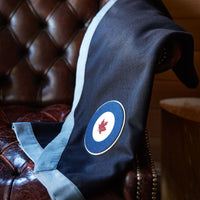 Red Canoe - RCAF Blanket - Navy w/Blue Trim, Side