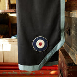 Red Canoe - RCAF Blanket - Navy w/Blue Trim, Front
