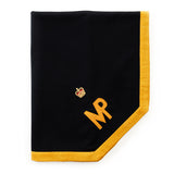 Red Canoe - RCMP Throw Blanket w/ Gold Trim, Front