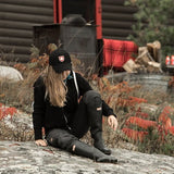 Red Canoe - Canada Shield Cap Black, Lifestyle Front