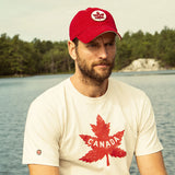 Red Canoe - Canada Shield Cap Heritage Red, Lifestyle Front