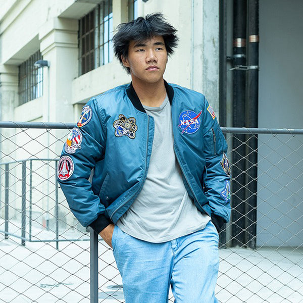 Up and Away - Adult Space Shuttle Jacket (Blue 8-Patch Up and Away - Adult Space Shuttle Jacket (Blue 8-Patch
