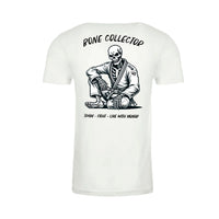 Zed Honra ‘Bone Collector’ Youth Jiu-Jitsu T-Shirt in Heather White – Back View