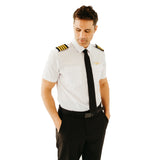 Flight - White "Flight Shirt" Pilot Uniform Shirt With Eyelets, model