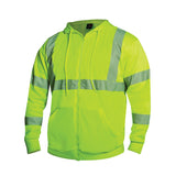 Hi-Vis Performance Zipper Sweatshirt - Safety Green