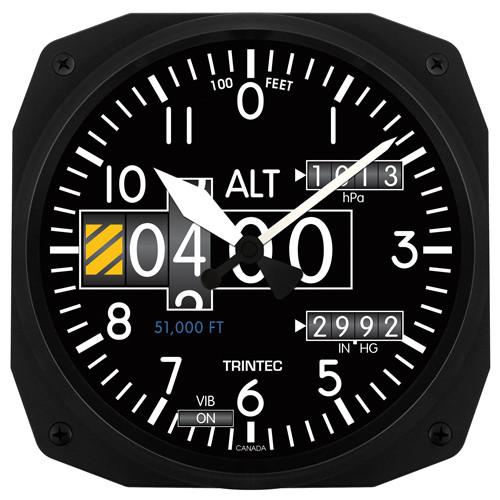 Trintec - 10'' Modern Altimeter Instrument Style Clock | 3020-10