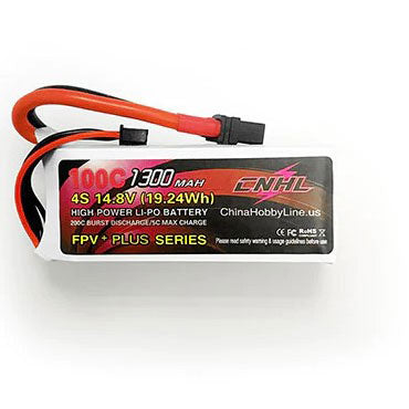 CNHL G+Plus 1300mAh 4S 14.8V 100C Lipo Battery with XT60 Plug