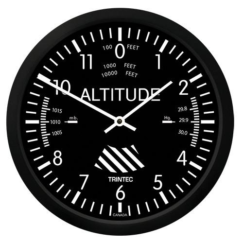 Trintec 10" Altimeter Aircraft Instrument Aviation Wall Clock – 3060-10 – Made In Canada