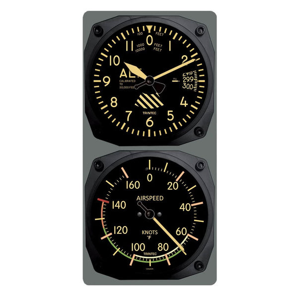 Trintec - Vintage Altimeter/Airspeed Clock Thermometer Set  - C | 9060V/9061VC