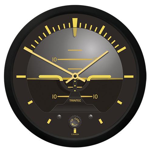 Trintec - 10'' Vintage Artificial Horizon Round Clock | 9063V-10