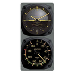 Trintec - Vintage Artificial Horizon/Airspeed Clock & Thermometer Set - C | 9063V/9061VC