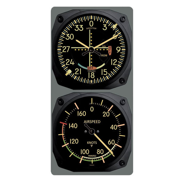 Trintec - Vintage VOR/Airspeed Clock & Thermometer Set - C | 9064V/9061VC