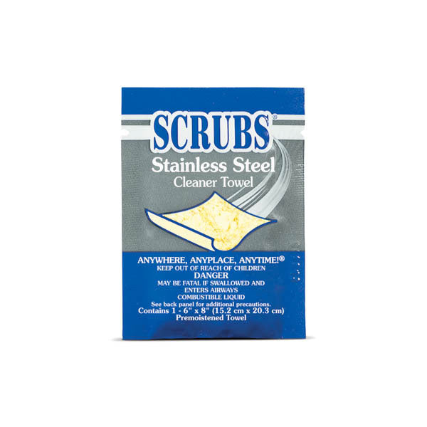 SCRUBS® Stainless Steel Cleaner Towels - 1 Wipe | 91901