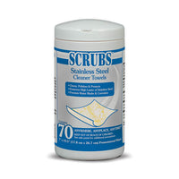 SCRUBS® Stainless Steel Cleaner Towels - 70 Wipes | 91970