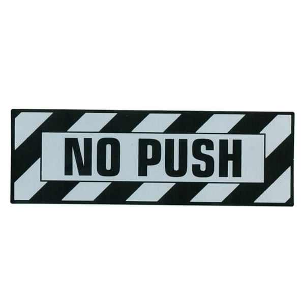Tom Rubin Ent - No Push Airframe Placard, Sticker | A TRE 801