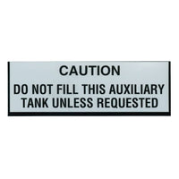 Tom Rubin Ent - Auxiliary Tank Caution Placard, Sticker